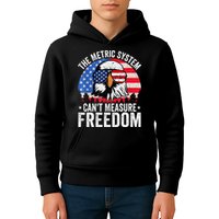 The Metric System CanT Measure Freedom Eagle 4th Of July Kids Hoodie