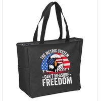 The Metric System CanT Measure Freedom Eagle 4th Of July Zip Tote Bag