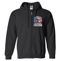 The Metric System CanT Measure Freedom Eagle 4th Of July Full Zip Hoodie