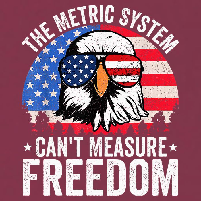 The Metric System CanT Measure Freedom Eagle 4th Of July 16oz Travel Tumbler