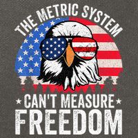 The Metric System CanT Measure Freedom Eagle 4th Of July Cotton Canvas Backpack