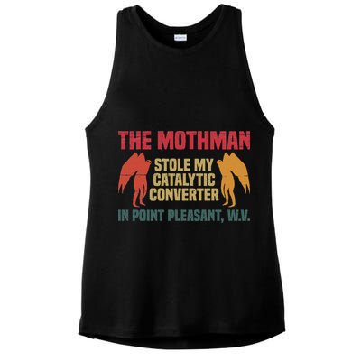 The Mothman Stole My Catalytic Converter In Point Vintage Ladies PosiCharge Tri-Blend Wicking Tank