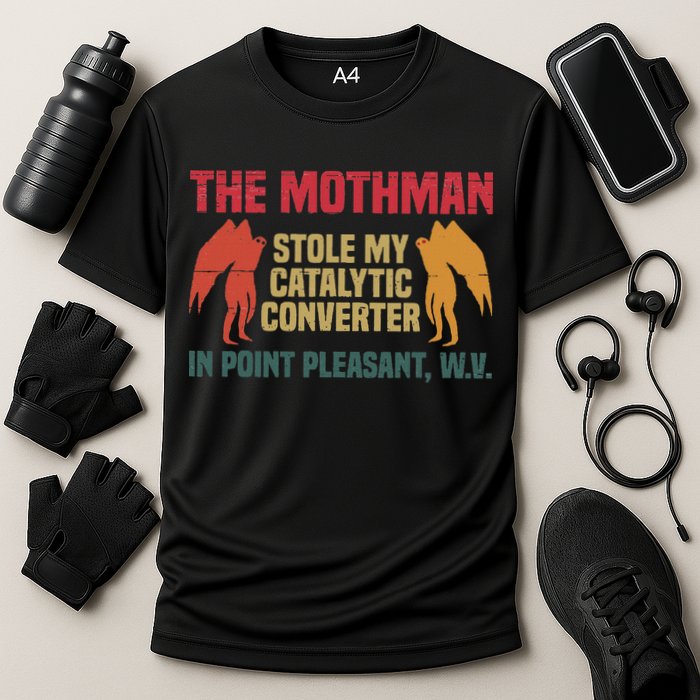 The Mothman Stole My Catalytic Converter In Point Vintage Performance Shirt
