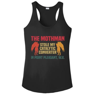The Mothman Stole My Catalytic Converter In Point Vintage Ladies PosiCharge Competitor Racerback Tank