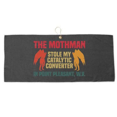 The Mothman Stole My Catalytic Converter In Point Vintage Large Microfiber Waffle Golf Towel
