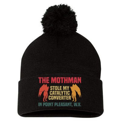 The Mothman Stole My Catalytic Converter In Point Vintage Pom Pom 12in Knit Beanie