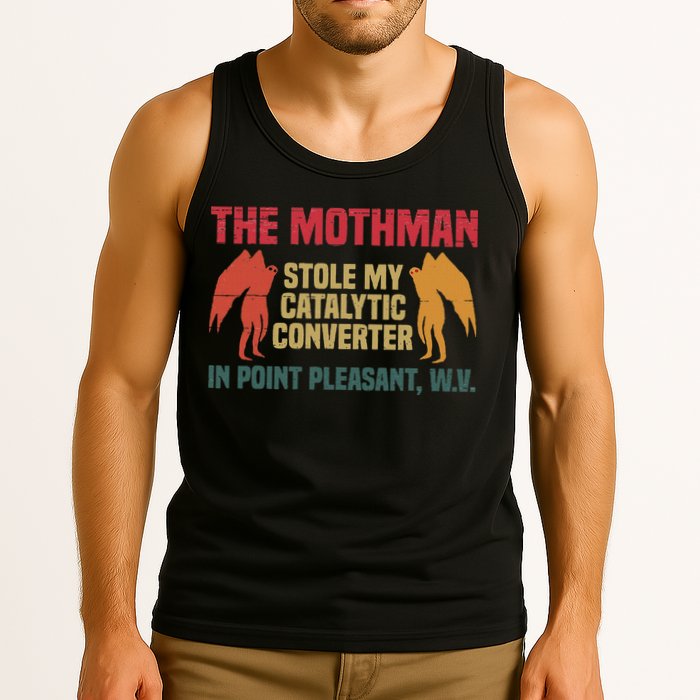 The Mothman Stole My Catalytic Converter In Point Vintage Tank Top
