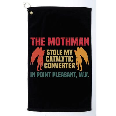 The Mothman Stole My Catalytic Converter In Point Vintage Golf Towel