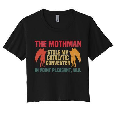 The Mothman Stole My Catalytic Converter In Point Vintage Crop Top