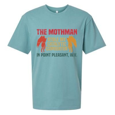 The Mothman Stole My Catalytic Converter In Point Vintage Sueded Cloud Jersey T-Shirt