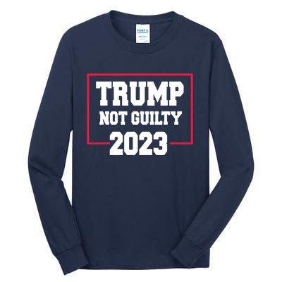 Trump Mug Shot, Trump Not Guilty Pro Trump Supporter Tall Long Sleeve T-Shirt