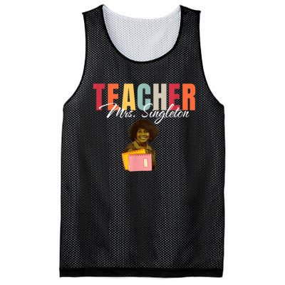 Teacher Mrs. Singleton Loving Mom And Mentor Mesh Reversible Basketball Jersey Tank