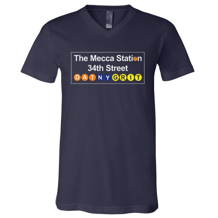 The Mecca Station 34th Street New York Basketball V-Neck T-Shirt