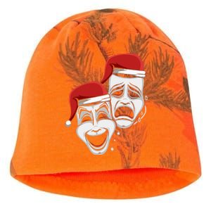 Theater Mask Santa Hat Christmas Pajama Musical Broadway Kati - Camo Knit Beanie