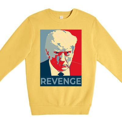 Trump Mug Shot Revenge Gift Premium Crewneck Sweatshirt