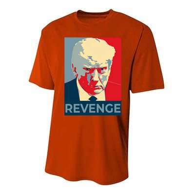 Trump Mug Shot Revenge Gift Performance Sprint T-Shirt