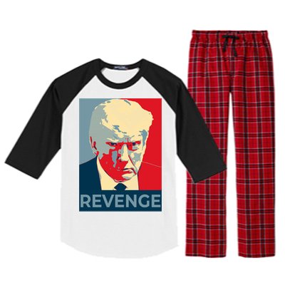 Trump Mug Shot Revenge Gift Raglan Sleeve Pajama Set