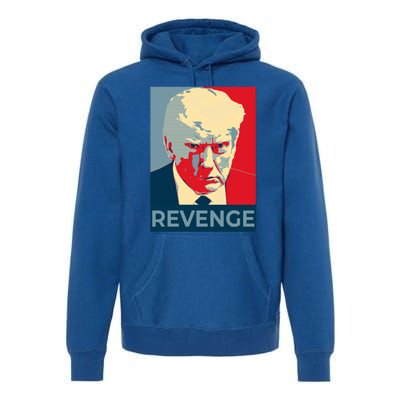 Trump Mug Shot Revenge Gift Premium Hoodie