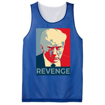 Trump Mug Shot Revenge Gift Mesh Reversible Basketball Jersey Tank