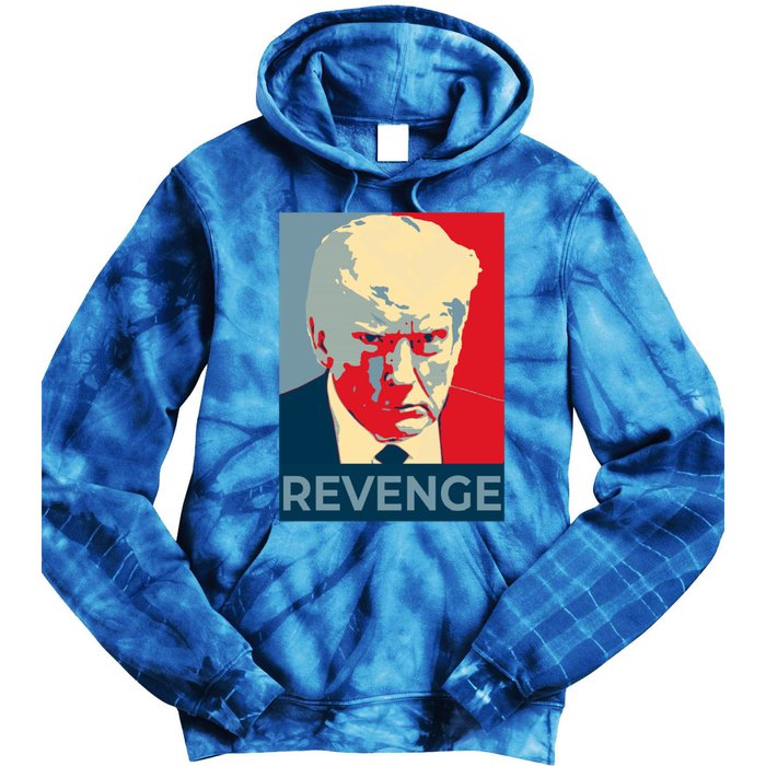 Trump Mug Shot Revenge Gift Tie Dye Hoodie