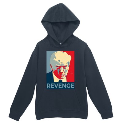 Trump Mug Shot Revenge Gift Urban Pullover Hoodie