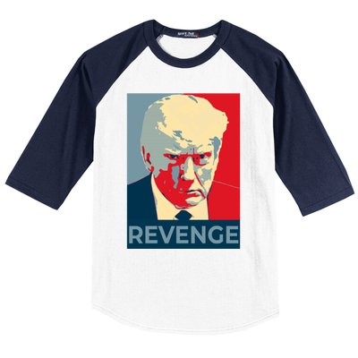 Trump Mug Shot Revenge Gift Baseball Sleeve Shirt