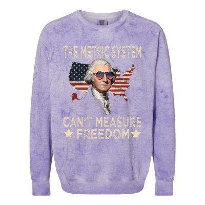 The Metric System CanT Measure Freedom Colorblast Crewneck Sweatshirt