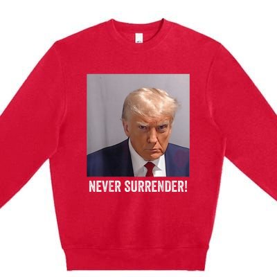 Trump Mug Shot Premium Crewneck Sweatshirt