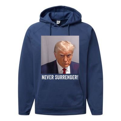 Trump Mug Shot Performance Fleece Hoodie