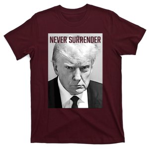 Trump Mug Shot Donald Trump Mug Shot Never Surrender Pro Trump T-Shirt