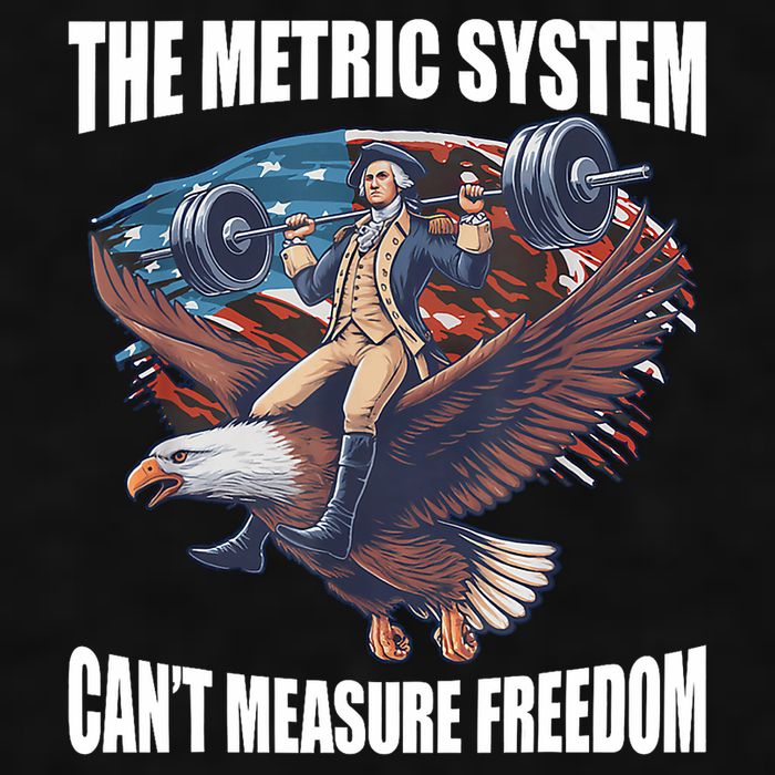 The Metric System CanT Measure Freedom Funny 4th Of July Ladies PosiCharge Tri-Blend Wicking Tank