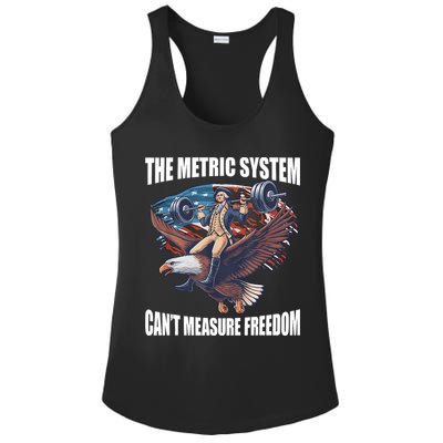 The Metric System CanT Measure Freedom Funny 4th Of July Ladies PosiCharge Competitor Racerback Tank