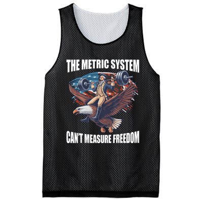 The Metric System CanT Measure Freedom Funny 4th Of July Mesh Reversible Basketball Jersey Tank