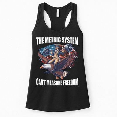 The Metric System CanT Measure Freedom Funny 4th Of July Womens Tank Top