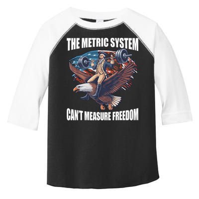 The Metric System CanT Measure Freedom Funny 4th Of July Toddler Fine Jersey T-Shirt
