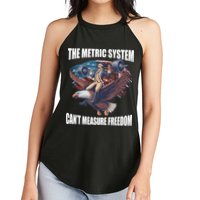 The Metric System CanT Measure Freedom Funny 4th Of July Women's Perfect Tri Rocker Tank