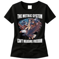 The Metric System CanT Measure Freedom Funny 4th Of July Womens T-Shirt