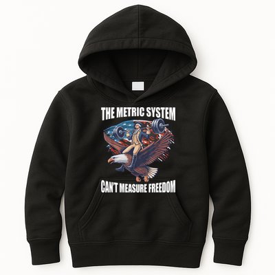 The Metric System CanT Measure Freedom Funny 4th Of July Kids Hoodie