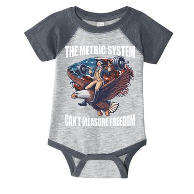 The Metric System CanT Measure Freedom Funny 4th Of July Infant Baby Jersey Bodysuit