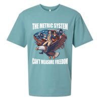 The Metric System CanT Measure Freedom Funny 4th Of July Sueded Cloud Jersey T-Shirt