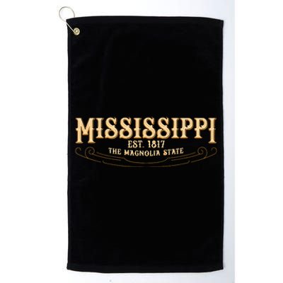 The Magnolia State Mississippi Platinum Collection Golf Towel