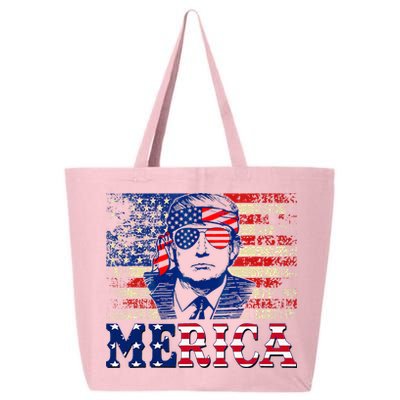 Trump Merica Shirts Fourth 4th Of July Trump American Flag 25L Jumbo Tote