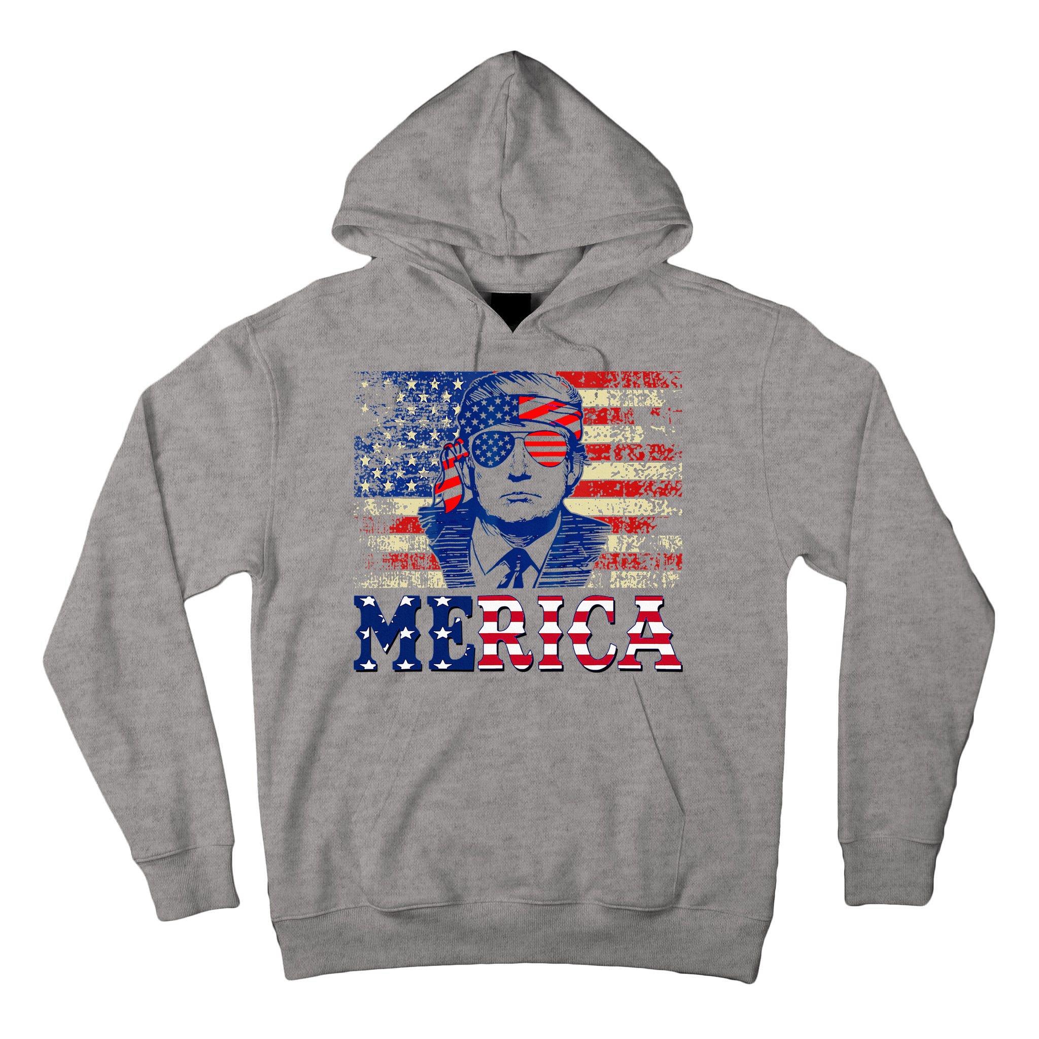 Trump Merica Shirts Fourth 4th Of July Trump American Flag Tall Hoodie