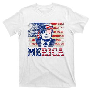 Trump Merica Shirts Fourth 4th Of July Trump American Flag T-Shirt