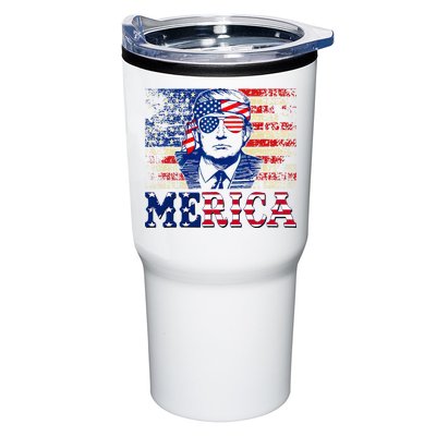 Trump Merica Shirts Fourth 4th Of July Trump American Flag Tumbler