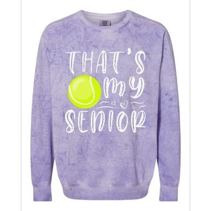 ThatS My Senior Tennis Mom Dad Brother Sister Game Day Colorblast Crewneck Sweatshirt