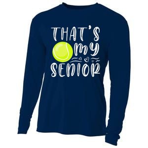 ThatS My Senior Tennis Mom Dad Brother Sister Game Day Cooling Performance Long Sleeve Crew