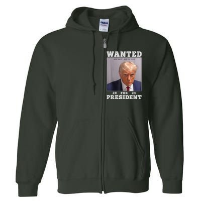 Trump Mug Shot - Donald Trump Mug Shot - Never Surrender Full Zip Hoodie