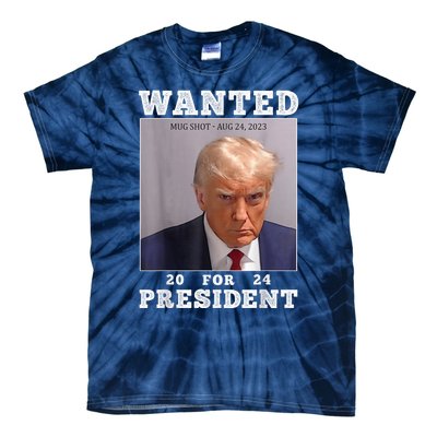 Trump Mug Shot - Donald Trump Mug Shot - Never Surrender Tie-Dye T-Shirt