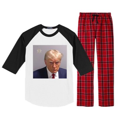 Trump Mug Shot Trump Jail Trump Arrested Raglan Sleeve Pajama Set